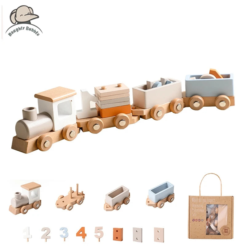 Train en bois montessori