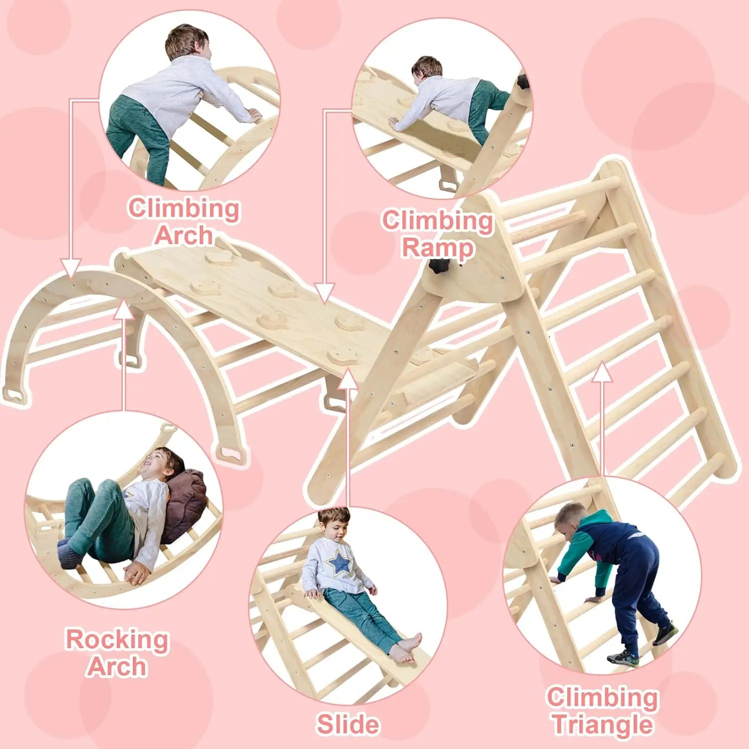 Air de jeux en bois 5 en 1